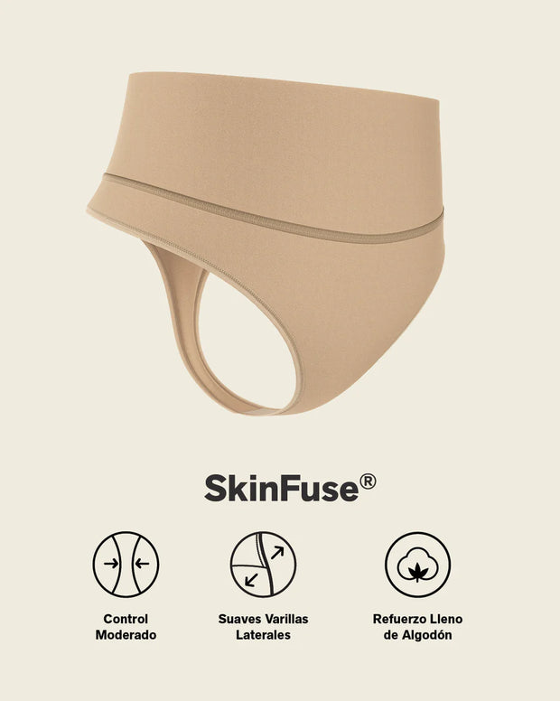 Brasilera de compresión moderada tiro alto en SkinFuse®