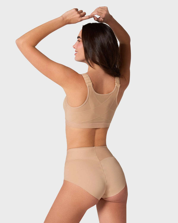 Panty hípster tiro alto de compresión fuerte de abdomen
