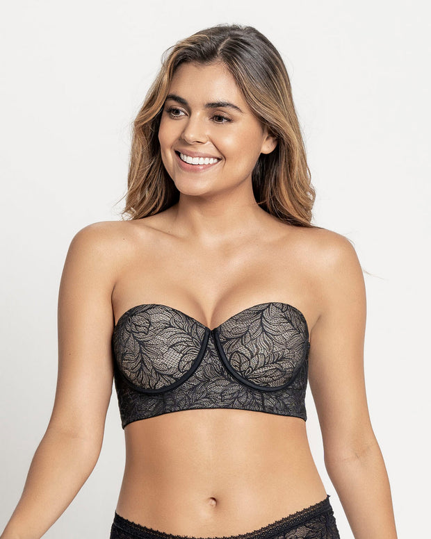 Solo-POS Strapless Bustier 360° de perfección en encaje
