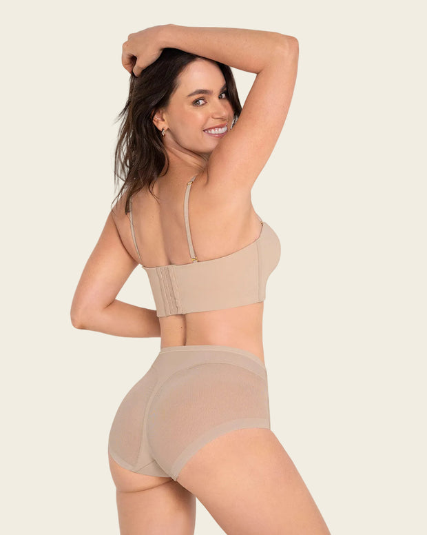 Paquete x 2 panty clásico invisible con tul