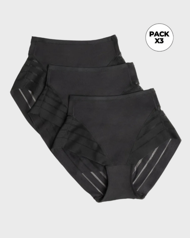 Paquete x 3 panty faja clásicos control moderado de abdomen