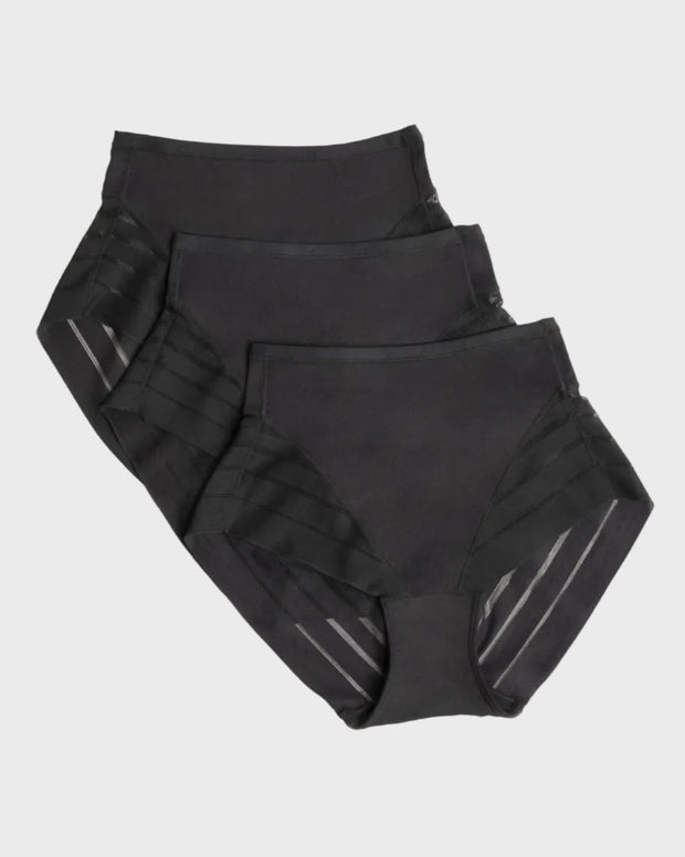 Paquete x 3 panties faja clásicos con compresión moderada de abdomen