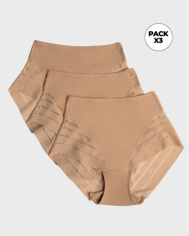 Paquete x 3 panty faja clásicos control moderado de abdomen