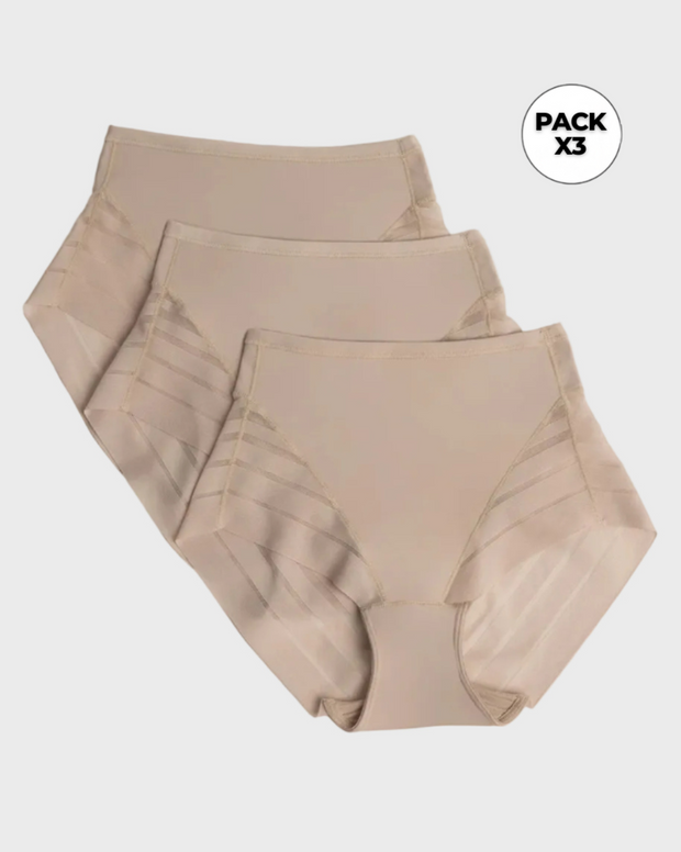 Paquete x 3 panty faja clásicos control moderado de abdomen