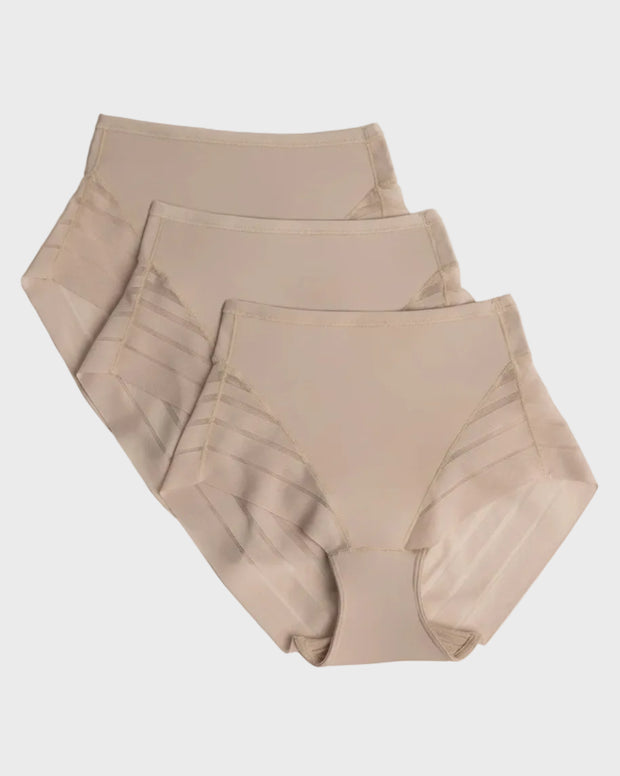 Paquete x 3 panties faja clásicos con compresión moderada de abdomen