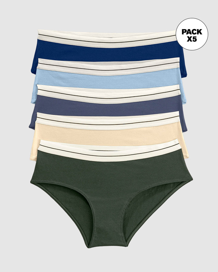 Paquete x 5 panties estilo hípster