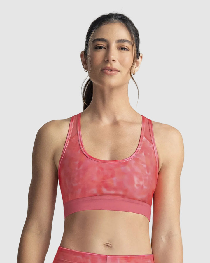 Top deportivo con espalda atlética en material de secado rápido