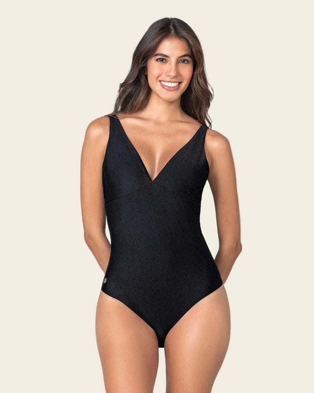 Traje de baño entero escote profundo