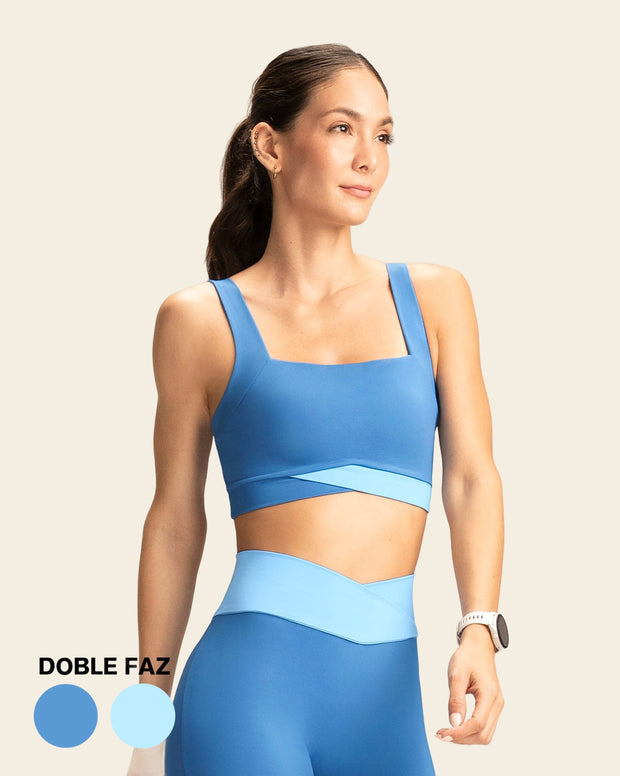 Top deportivo doble faz, cargaderas anchas