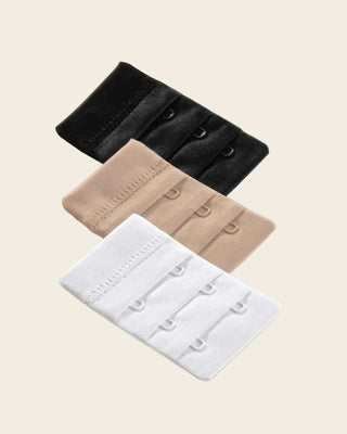 Paquete por 3 broches extensores para brasieres#color_999-blanco-negro-cafe-claro