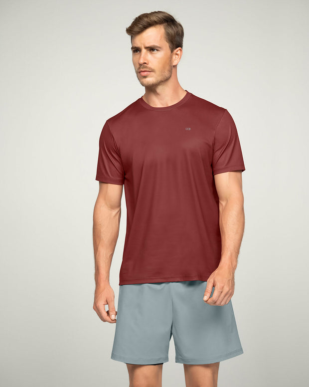 Camiseta deportiva masculina semiajustada de secado rápido