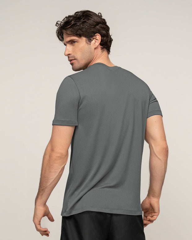 Camiseta deportiva masculina semiajustada de secado rápido