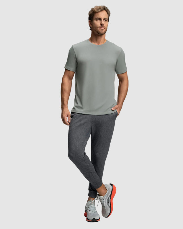 Camiseta deportiva masculina semiajustada de secado rápido