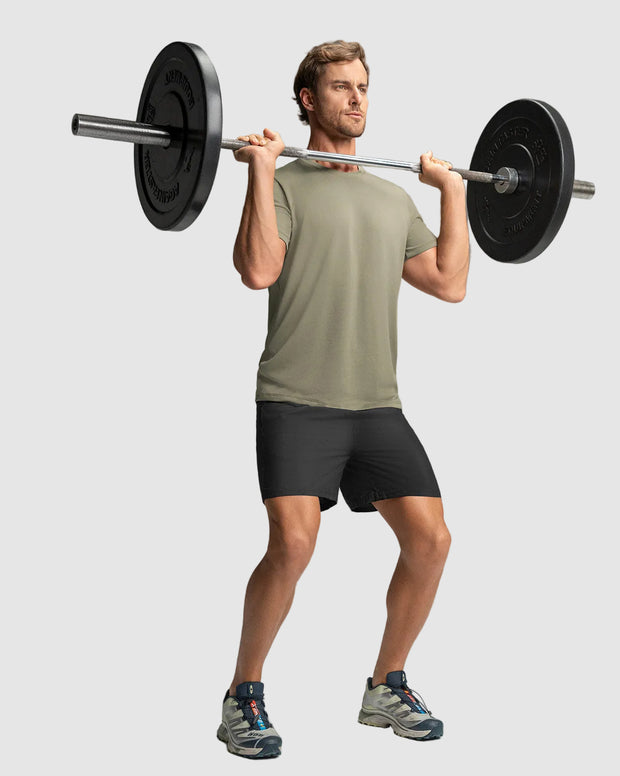 Camiseta deportiva masculina semiajustada de secado rápido