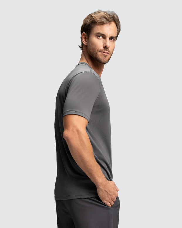 Camiseta deportiva masculina semiajustada de secado rápido