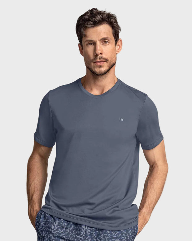 Camiseta deportiva masculina semiajustada de secado rápido