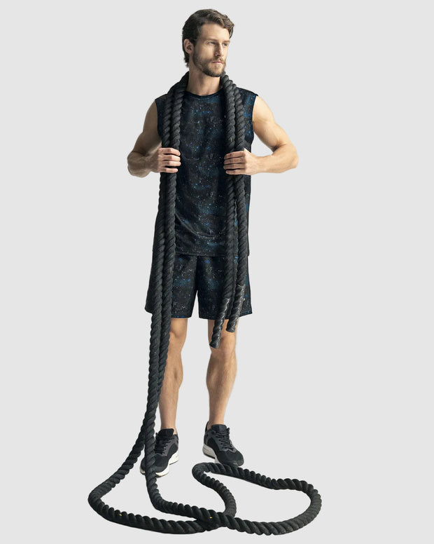 Camiseta manga sisa deportiva y de secado rápido para hombre