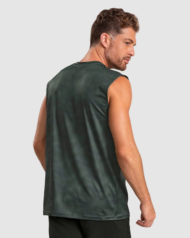 Camiseta manga sisa deportiva y de secado rápido para hombre