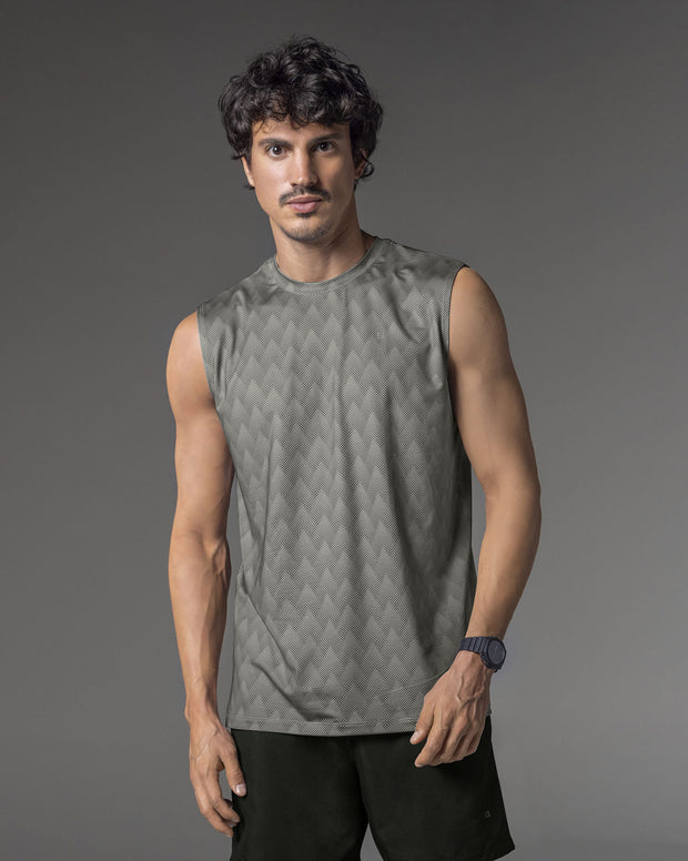 Camiseta manga sisa deportiva y de secado rápido para hombre