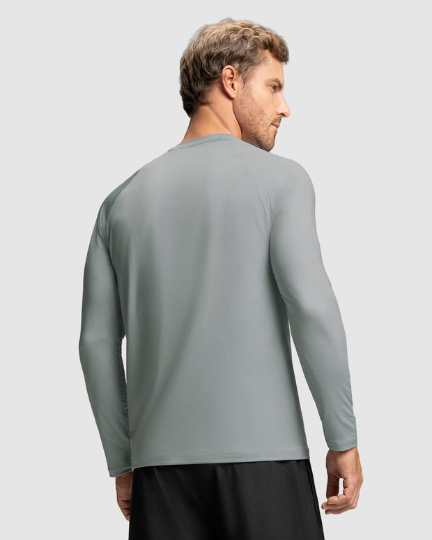 Camiseta deportiva masculina manga larga con protección UV