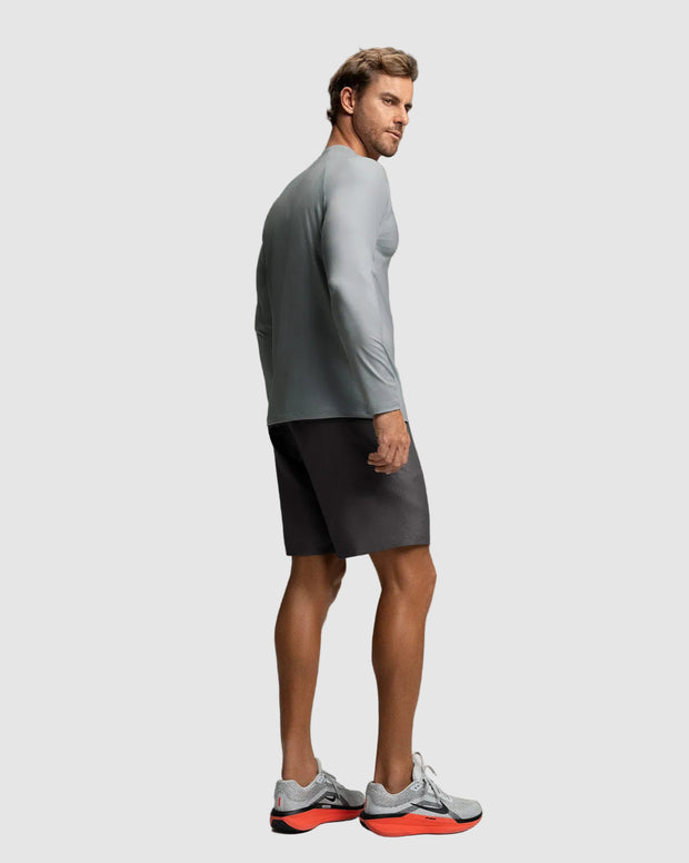 Camiseta deportiva masculina manga larga con protección UV