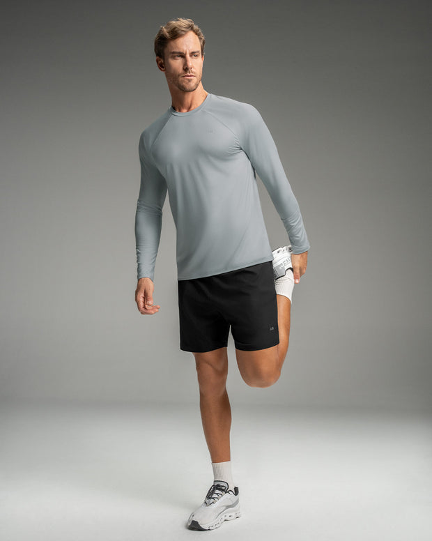Camiseta deportiva masculina manga larga con protección UV