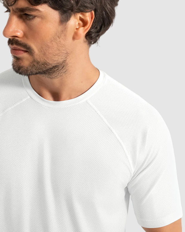 Camiseta deportiva con tela texturizada y transpirable