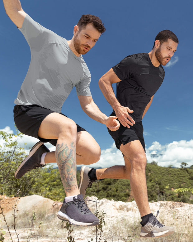 Camiseta deportiva con tela texturizada y transpirable