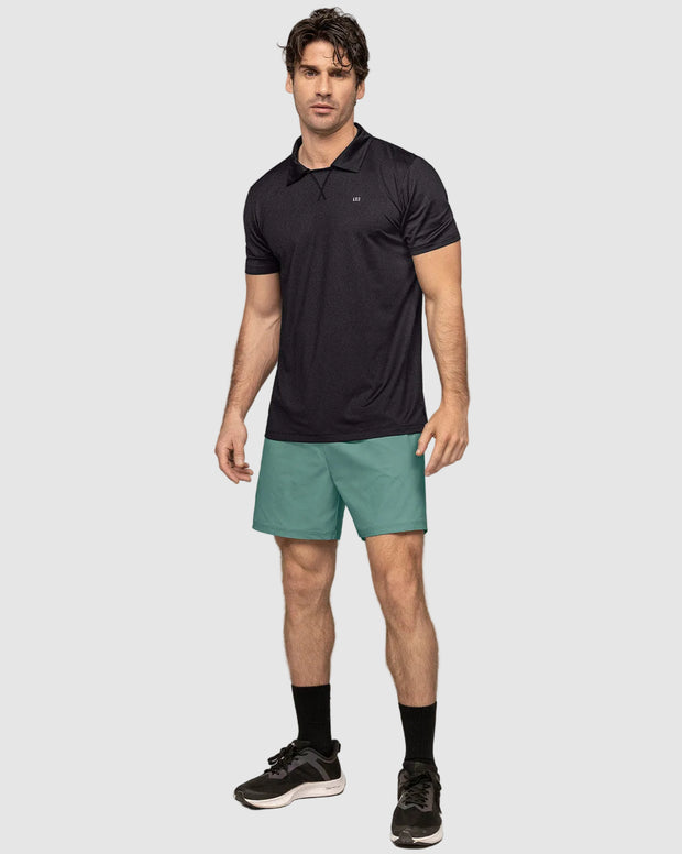 Camiseta deportiva transpirable con cuello tipo polo