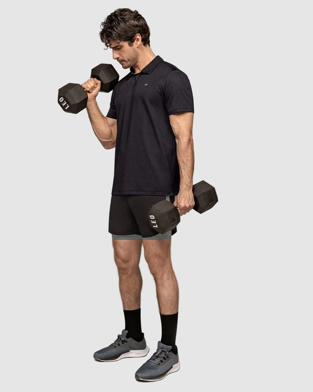 Camiseta deportiva transpirable con cuello tipo polo