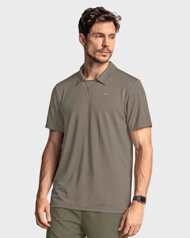 Camiseta deportiva transpirable con cuello tipo polo