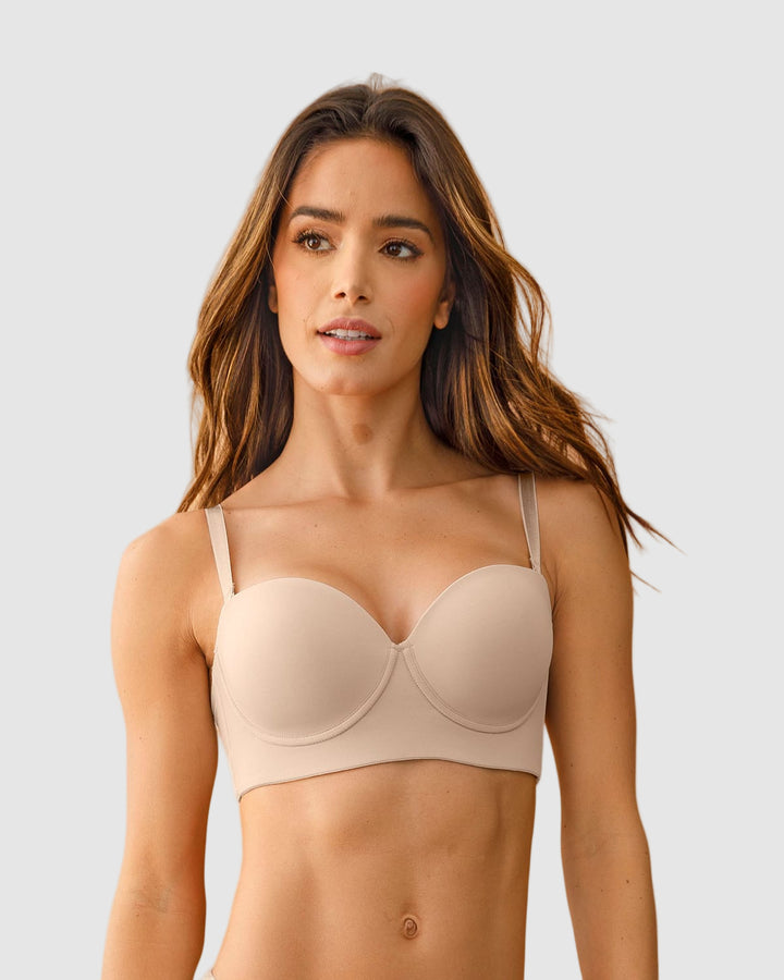 Brasier strapless de realce suave