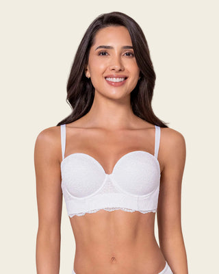 Solo-POS Brasier en encaje con realce incorporado#color_000-blanco