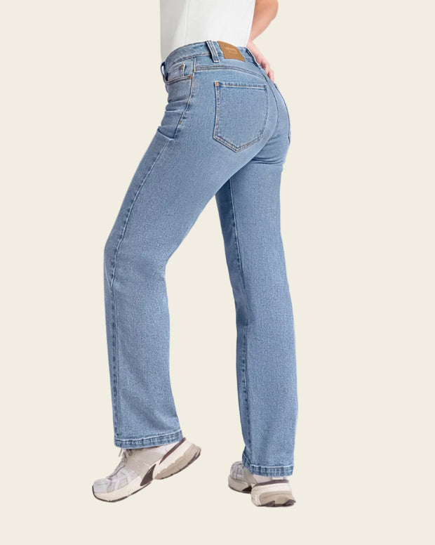 Jean bota recta para mujer