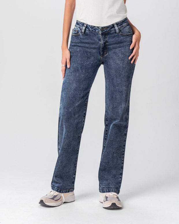 Jean bota recta para mujer