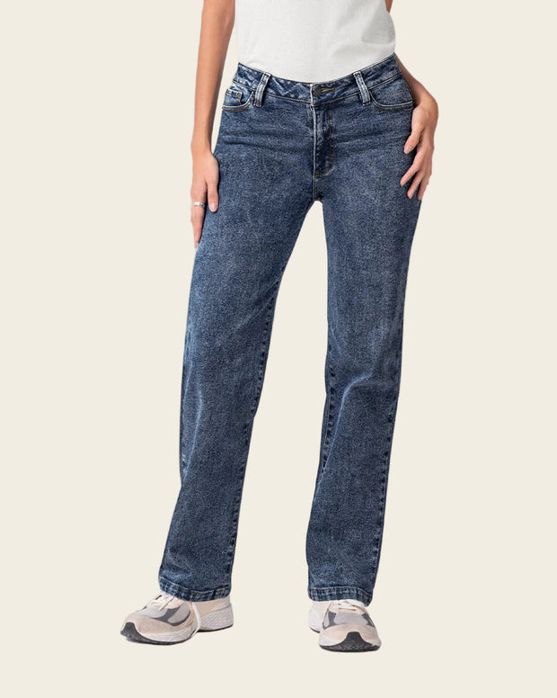 Jean bota recta para mujer