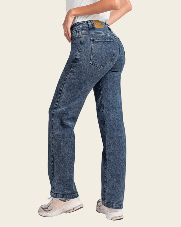 Jean bota recta para mujer