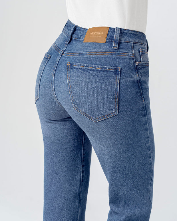 Jean bota recta para mujer