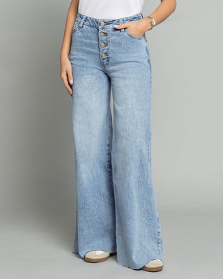 Jean bota ancha de tiro alto con ruedo rústico#color_022-azul-claro