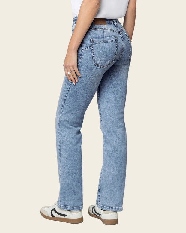 Jean levanta glúteos bota recta