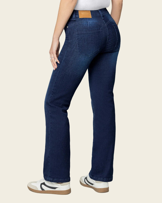 Jean levanta glúteos bota recta