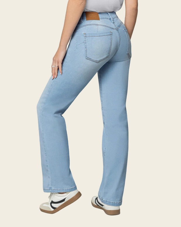Jean levanta glúteos bota recta