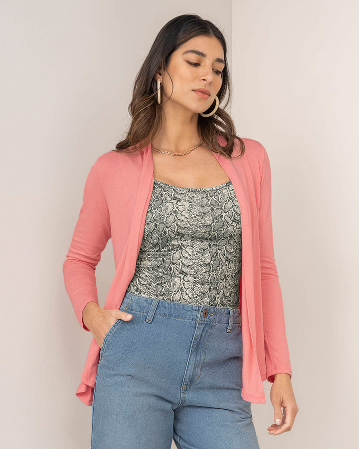 Saquillo manga larga con caída en laterales