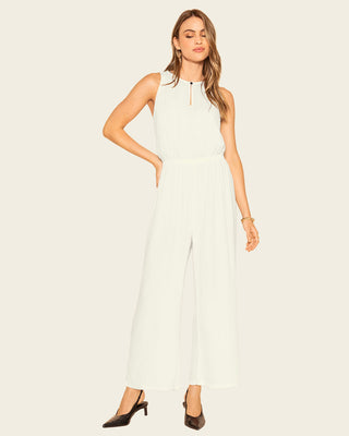 Enterizo largo manga sisa con botón y abertura en frente y espalda#color_018-marfil