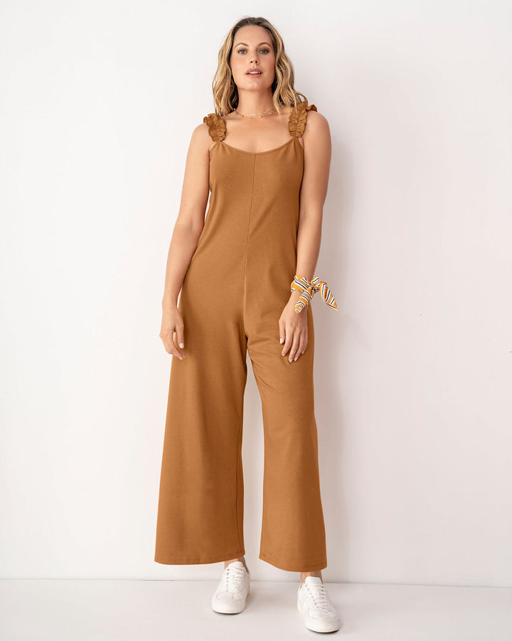 Enterizo largo con detalle en hombro