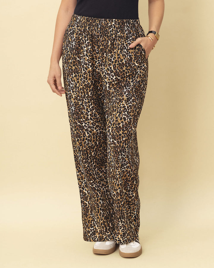 Pantalón exterior largo estampado