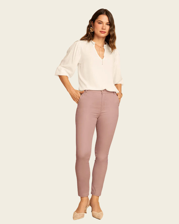 Blusa-manga-3/4-con-elástico-en-puños