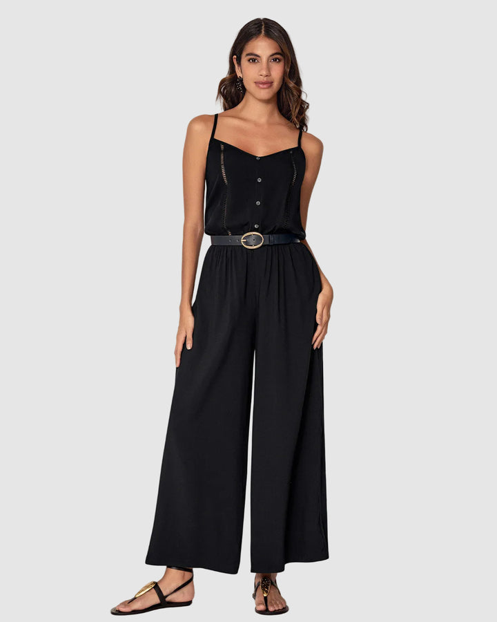 Enterizo largo con botones decorativos en frente