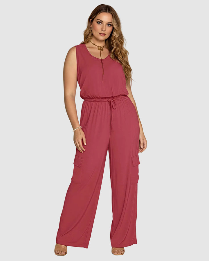 Enterizo largo con bolsillos tipo cargo