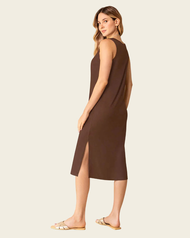 Vestido manga sisa silueta semiajustada multipropósito como pijama o exterior